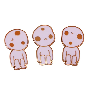 

Spinning Head Kodama badge Princess Mononoke Ghibli fans cute addition