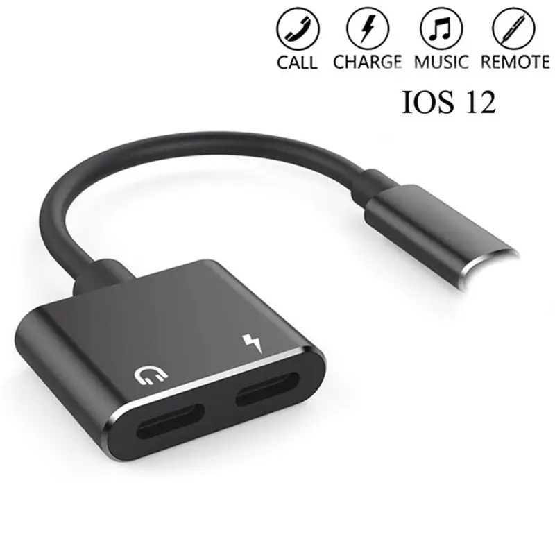 Адаптер 2 в 1 для iPhone 7 8 Plus X XS MAX разветвитель зарядки конвертер|Переходники и