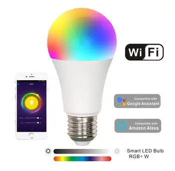 

7W WiFi LED Smart Light Bulb GU10 E27 LED 5W RGB Lamp Work with Tuya Home 85-265V RGB+White Dimmable Magic Bulb Color Changing
