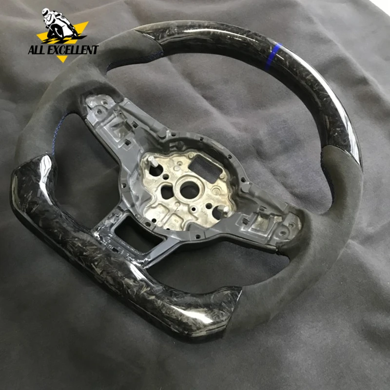 Подгонянное Кованое рулевое колесо из углеродного волокна Alcantarar для vw golf mk7/7 5 gti/r