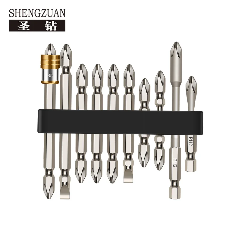10PCS Drill drill bit multifunctional magnetic screwdriver electric screwdriver combination set send strong magnetic ring