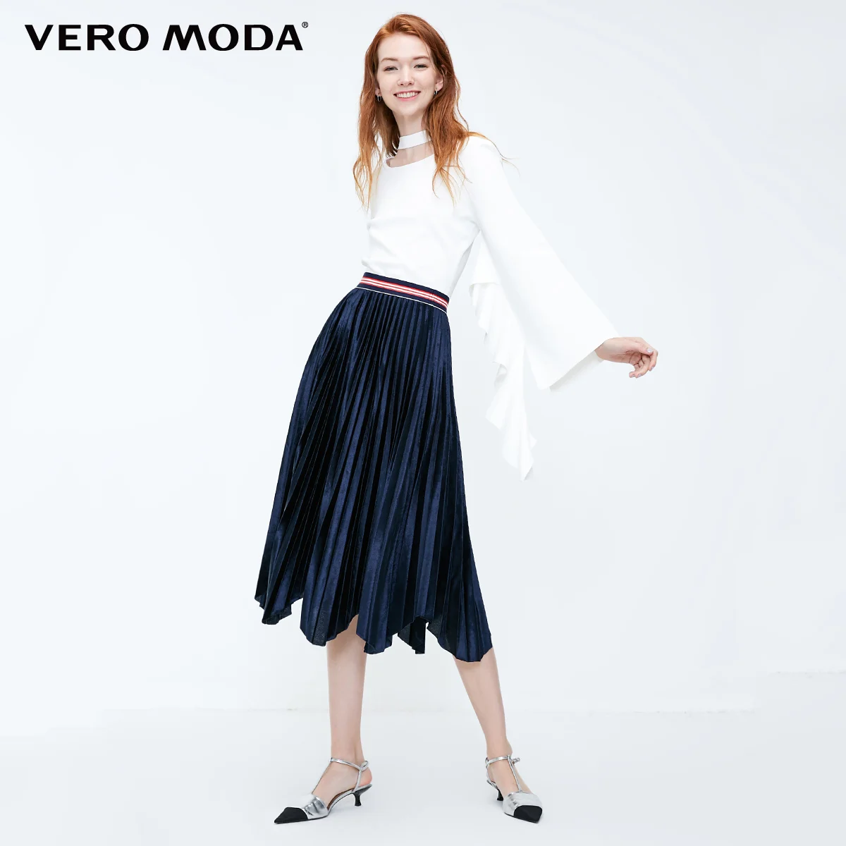 Vero Moda новые женские груди с вырезами и расклешенными рукавами трикотажные | 318424508
