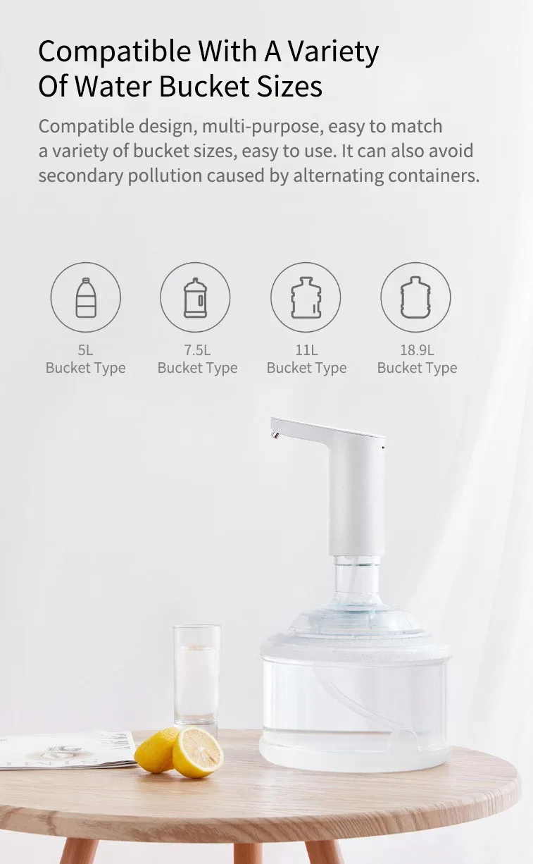 Newest Xiaomi XiaoLang Automatic Mini Touch Switch Water Pump Wireless Rechargeable Electric Dispenser Water Pump WithTDS Test (5)