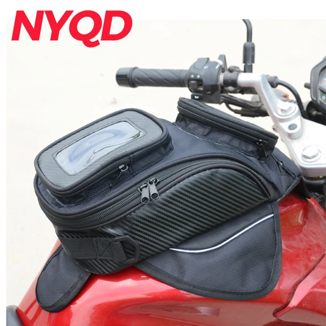 Magnetic Motorcycle Tank Bag Leather  Motorbike Tank Bags Magnetic - New  Fuel Tank - Aliexpress