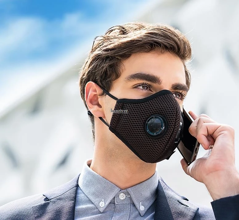 Дышащие пылезащитные маски PM2.5 для мужчин и женщин дыхательный клапан может очистить легкое дыхание