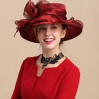 Ladies Fascinators Millinery Hat Church Wide Brim Bucket Hats Kentucky Derby Fedora Women Summer Beach Foldable Sun Cap 55-58CM 4
