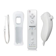 2 em 1 para nintend wii movimento mais controle remoto sem fio gamepad controlador para wii nunchuck joystick controle remoto sem fio