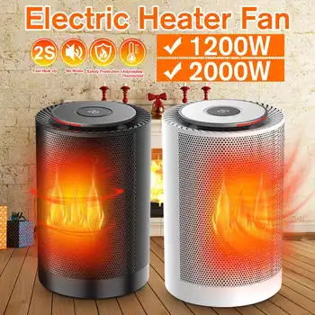 

1200W PTC Ceramic Electric Heater Portable Heating Fan 3 Heating Modes Automatically Shuts Off Space Warmer for Home Office