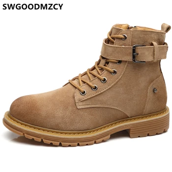 

Snow Boots Military Shoes Men Boots Genuine Leather Fashion Winter Shoes Men Desert Boots Army Shoes Zapatillas Mujer Casual