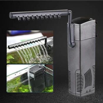 

Silent Internal Aquarium Filter 3 In 1 Submersible Water Pump with Rain Spray for Fish Turtle Tank Acuario Sunsun Sponge Filter