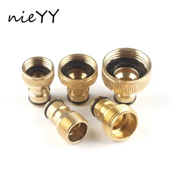 

Copper 1/2'' 3/4'' 1'' Thread Adapter Water Tap Faucet Joint Water Gun Wash Car Connector 16mm Garden Hose Connector For Garden