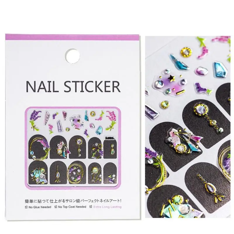 Простые наклейки для ногтей s 1 лист самоклеящиеся различные наклейки для ногтей японский смешанный стиль DIY украшения для маникюра наклейка s украшения
