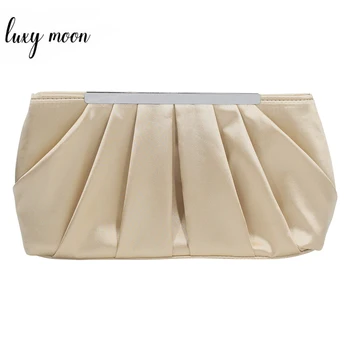 

Luxy Moon Evening Clutch Bags Women's Handbag Party Purse Silver Apricot Chain Shoulder Bag Wedding Clutches Bolsas Mujer ZD1437
