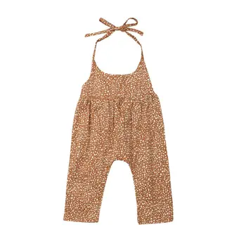 

2020 Summer Boho Print Romper Jumpsuit For Newborn Toddler Baby Girls Sleeveless Bodysuit Outfits Clothes