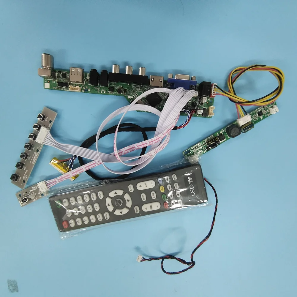 lcd remoto tv hdmi vga av usb display led painel 19.5