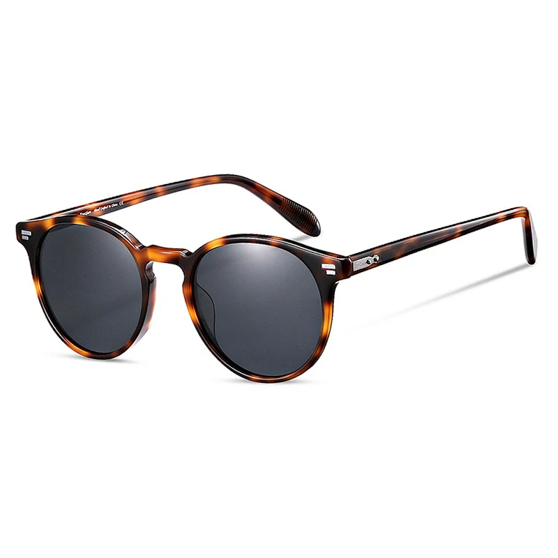 Круглый в винтажном и ретро стиле солнцезащитные очки женские очки Мужские поляризационные линзы ацетат полная оправа УФ 400 очки для вождения Оттенки для женщин