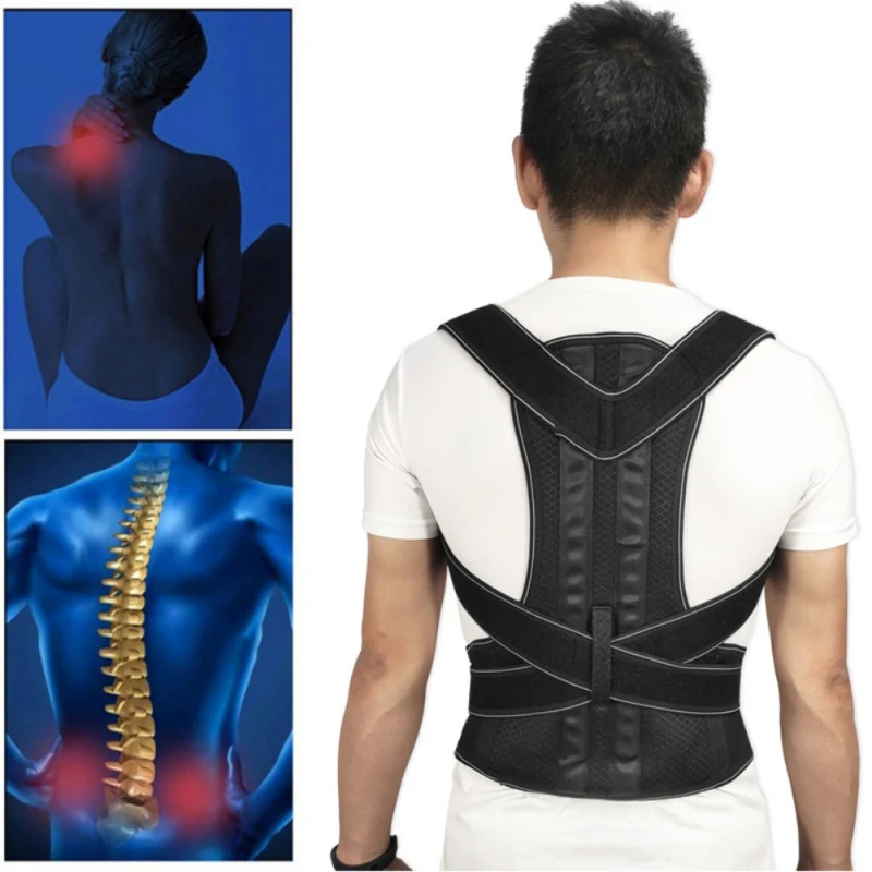 

Posture Corrector Back Brace Shoulder Clavicle Support Trainer For Pain Relief Adjustable Slouching Hunching Belt Straightener
