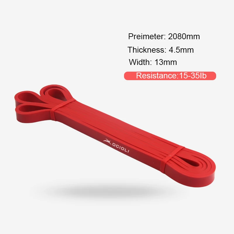 Resistance Band Sports Fitness Elastic Band Natural Latex Fitness Elastic Training Belt Yoga Resistance Band - Цвет: Red