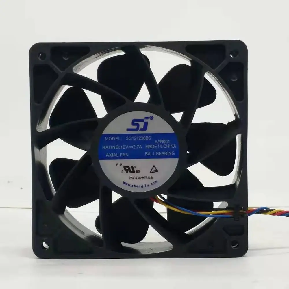 

For SJ SG121238BS DC 12V 2.7A 120x120x38mm 12cm For S7 S9 T9 L3 violence Server cooler cooling Fan