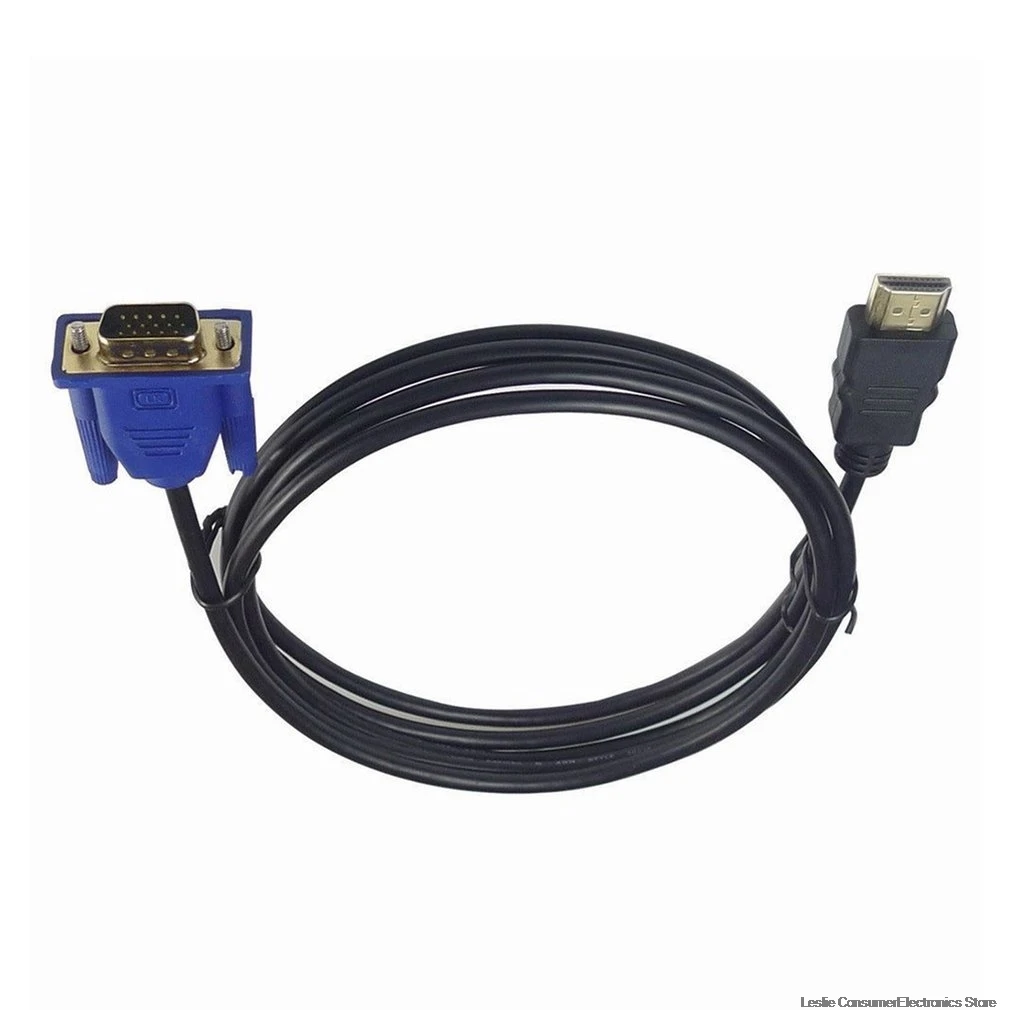1 м HDMI кабель HDMI к VGA 1080P HD с аудио кабель-адаптер HDMI к VGA Кабель HDMI VGA адаптер дропшиппинг