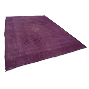 

247x350 Cm Purple Handmade Overdyed Large Area Rug-8x11 Ft