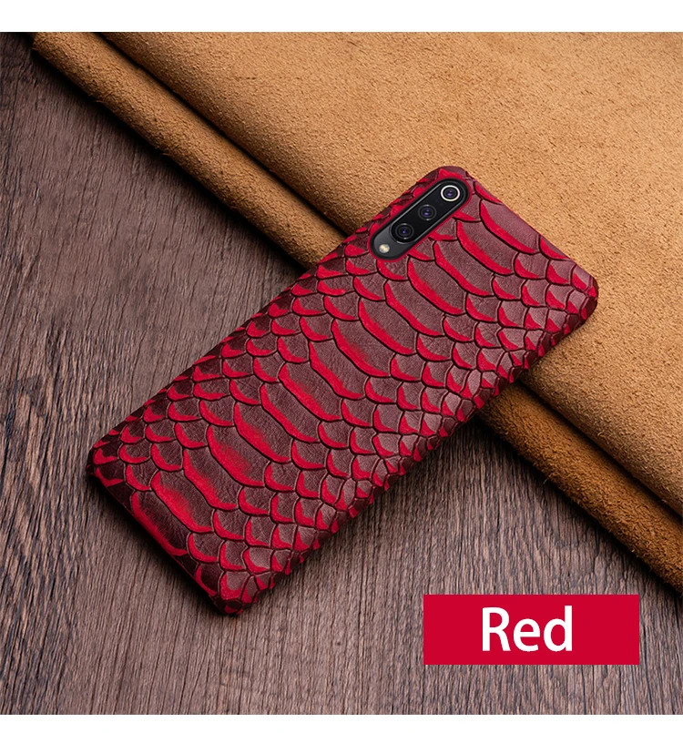 Чехол для телефона для Xiaomi mi 8 9se 9T A1 A2 A3 lite Max 2 3 mi x 2s 3 Poco F1 питона текстура для Redmi Note 4 4x 4A для детей 5, 6, 7, 8, Чехол для iPad Pro - Цвет: Red