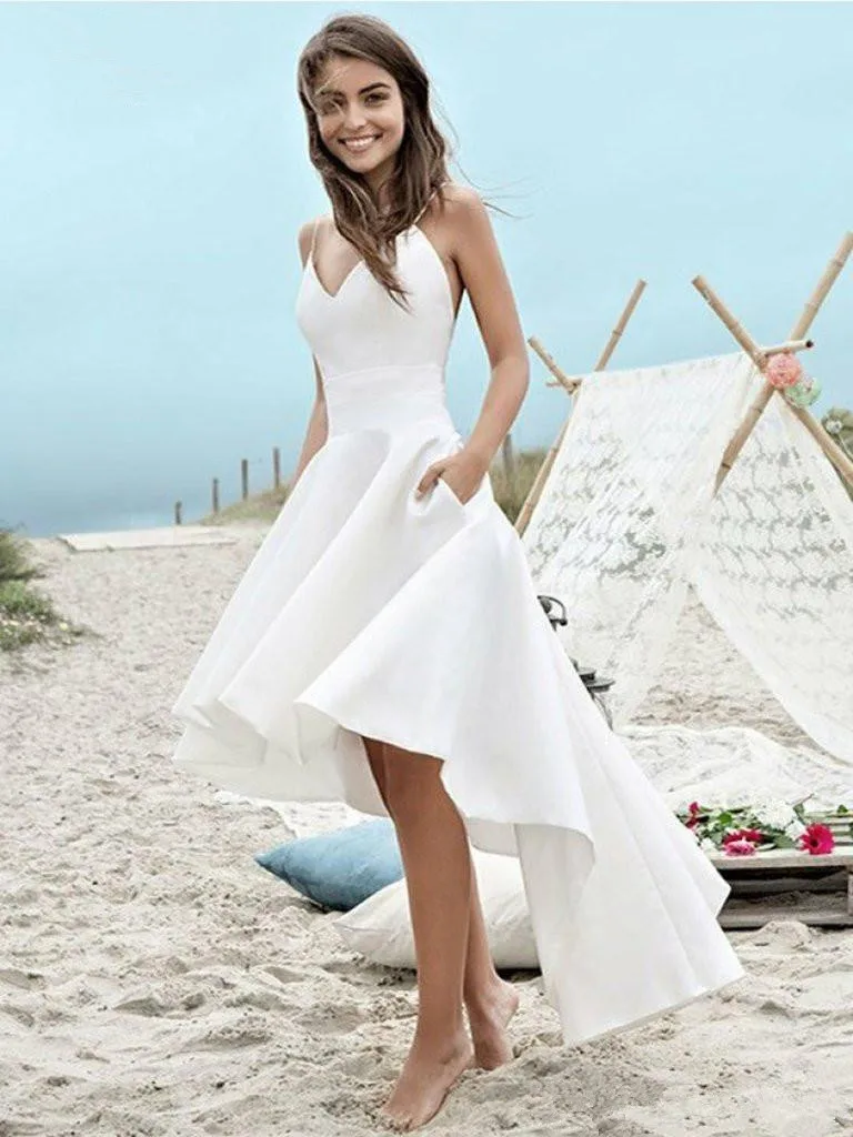 hi-lo-sexy-beach-wedding-dresses-with-pockets-v-neck-spaghetti-straps-backless-2019-simple-bridal-gowns-robe-de-mariee-cheap (2)_副本
