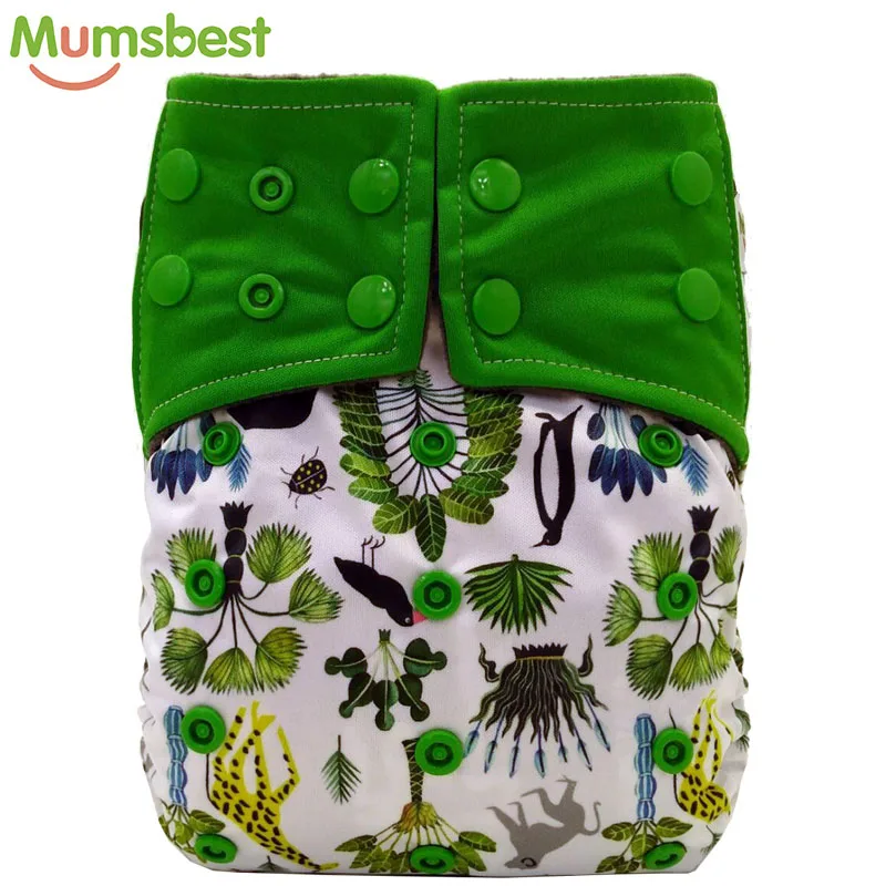 100% детский подгузник из древесного угля и бамбука моющейся ткани многоразовый