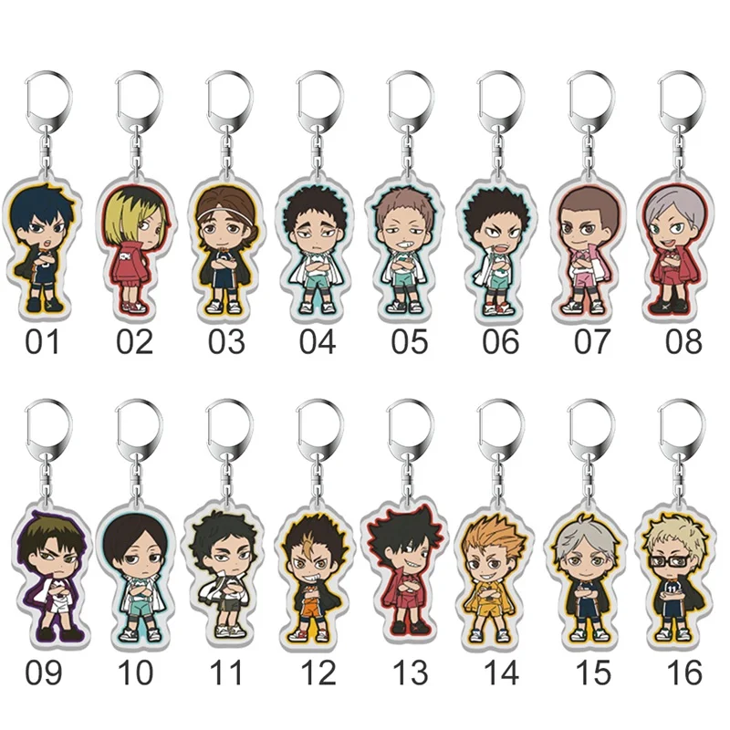 Аниме Haikyuu Kageyama Hinata Kenma Kozume акриловый брелок для ключей Коллекционная модель