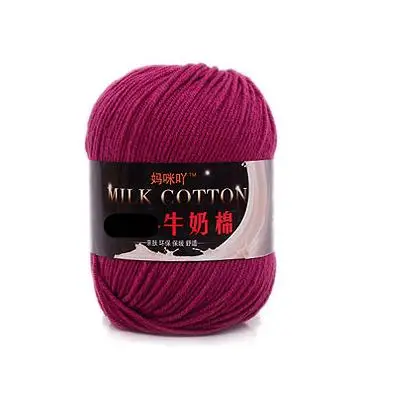 50g/ball Worsted Crochet Thread Milk Cotton Soft Baby Cotton Yarn Hand Knitting Yarn DIY Blanket Dolls Sweater Wholesale FZ95 - Цвет: 639