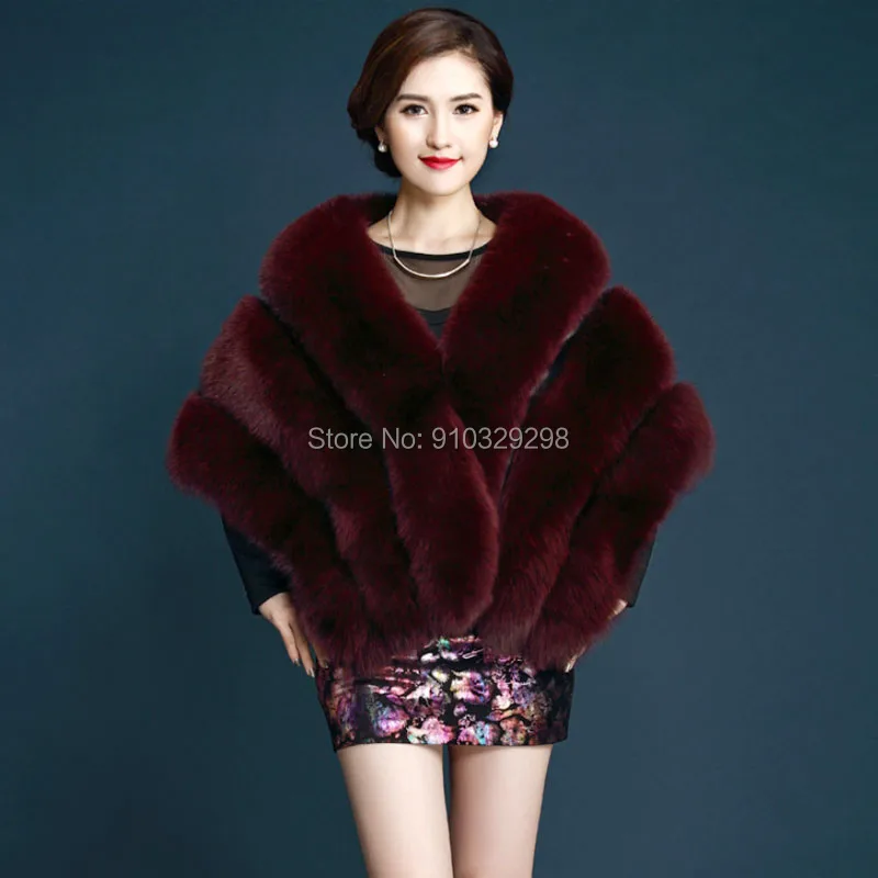 High Quality Dark Gray Bridal Faux Fur Shawls Wedding Bolero Outerwear Jackets Brides Winter Cape Wedding Evening Wrap Coat