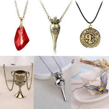 

Various Movie Harri Pot Necklace Time Turner Hourglass Vintage Pendant Hermione Granger For Women Lady Girl Gift