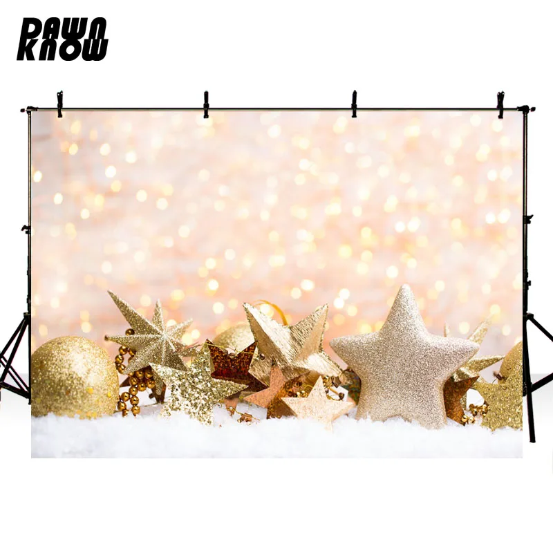 DAWNKNOW Merry Christmas Shimmer Star Fond Photo Backdrop Fotografia фон для фотосъемки детская студия lv862