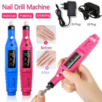 

1Set Electric Nail Art Drill Machine Kit Manicure Machine Nail Art Pen Pedicure Nail File Nail Art Tools Kit +6 Frinder Bits