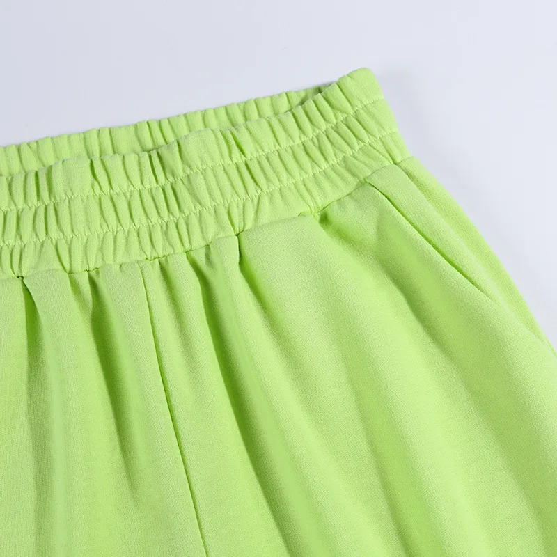 Bangniweigou уличная женские брюки-карго Беговые брюки в повседневном стиле неоновые зеленые оранжевые штаны Высокая Талия штаны свободного кроя Женская Осенняя выбирает