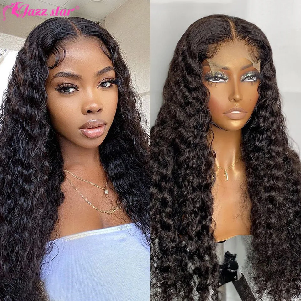 Deep Wave Frontal Wig 4x4 Closure Wig Human Hair Wigs Lace Wigs for Women Human Hair Pre-Plucked With Baby Hair Jazz Star