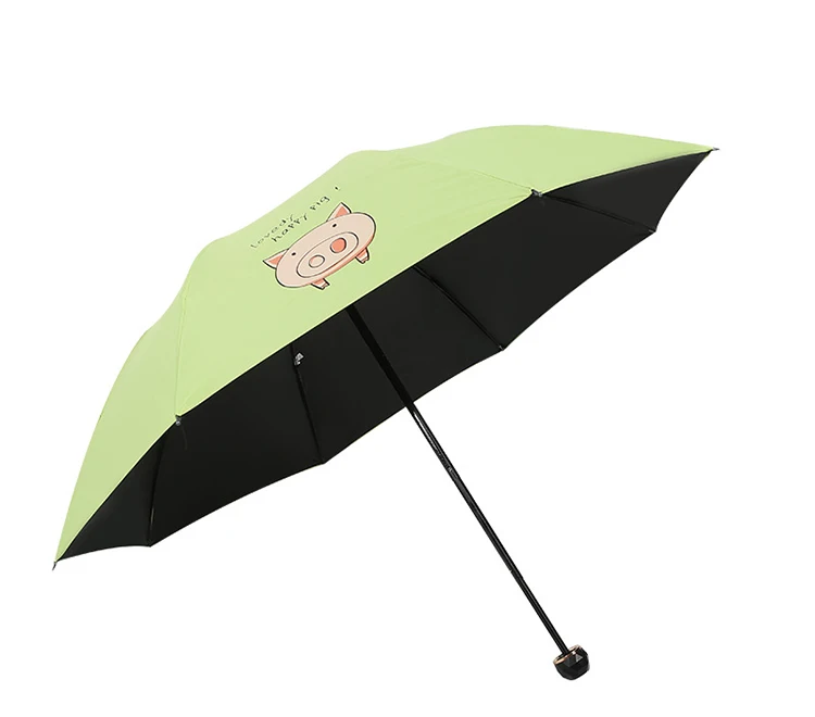 Только Jime мультфильм свинья детский зонтик женский Защита от солнца звезда три раза студенческий зонтик Анти-УФ милая форма детский зонтик