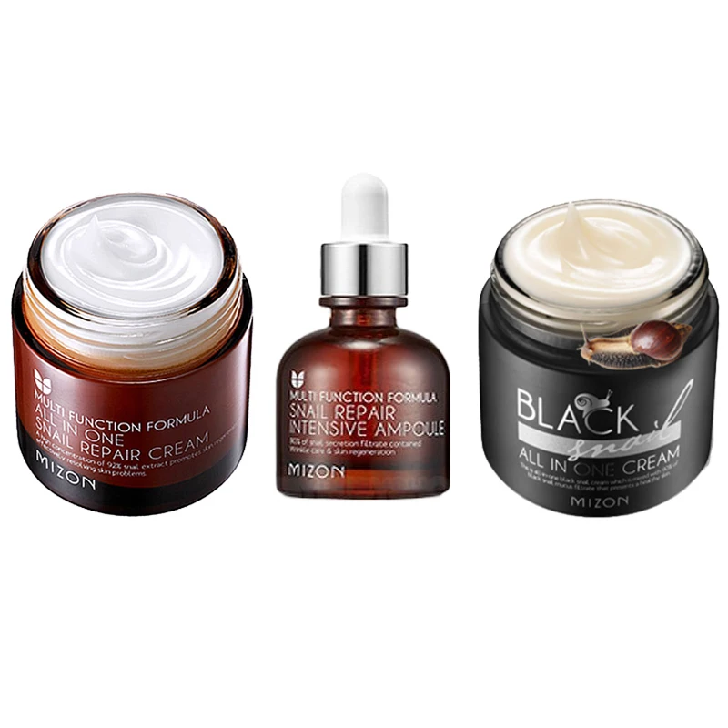

MIZON Black Snail All in One Cream Face Lifting Cream Black Snail All in One Cream Anti Wrinkle Scar Acne Treatment Facial Serum