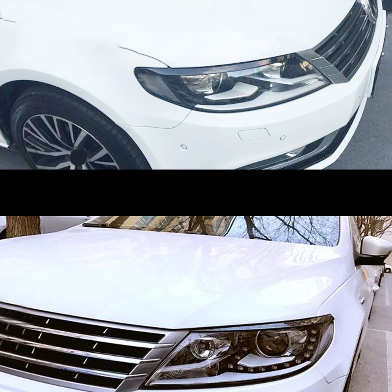 Для Passat B7 2010 2015 Автомобильные фары веки брови ABS фара наклейка крышка отделка