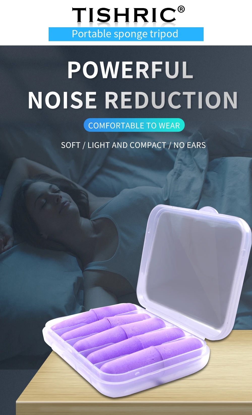 5pairs Box-packed PU Sponge Earplugs Ear Protection Noise Reduction Sound Insulation Sleep Noise Reduction - Famidy.com