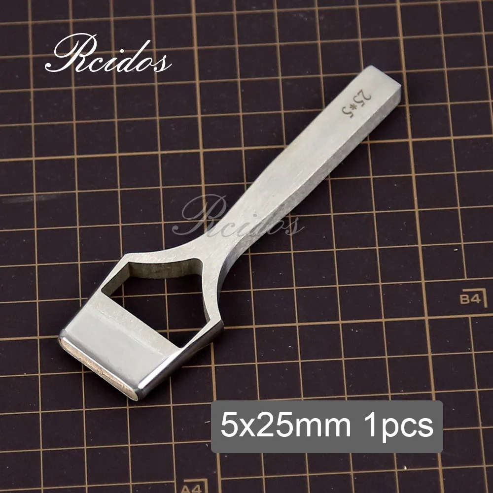 5x25mm 1PCS 5x8/16/20 мм/22 мм/25 мм ручной DIY кожаный ремень с отверстиями на плоской подошве из джинсовой ткани, RCIDOS кожаная сумка дыропробивной пресс, Нержавеющая сталь, 1 шт. цена - Цвет: 5x25mm 1PCS