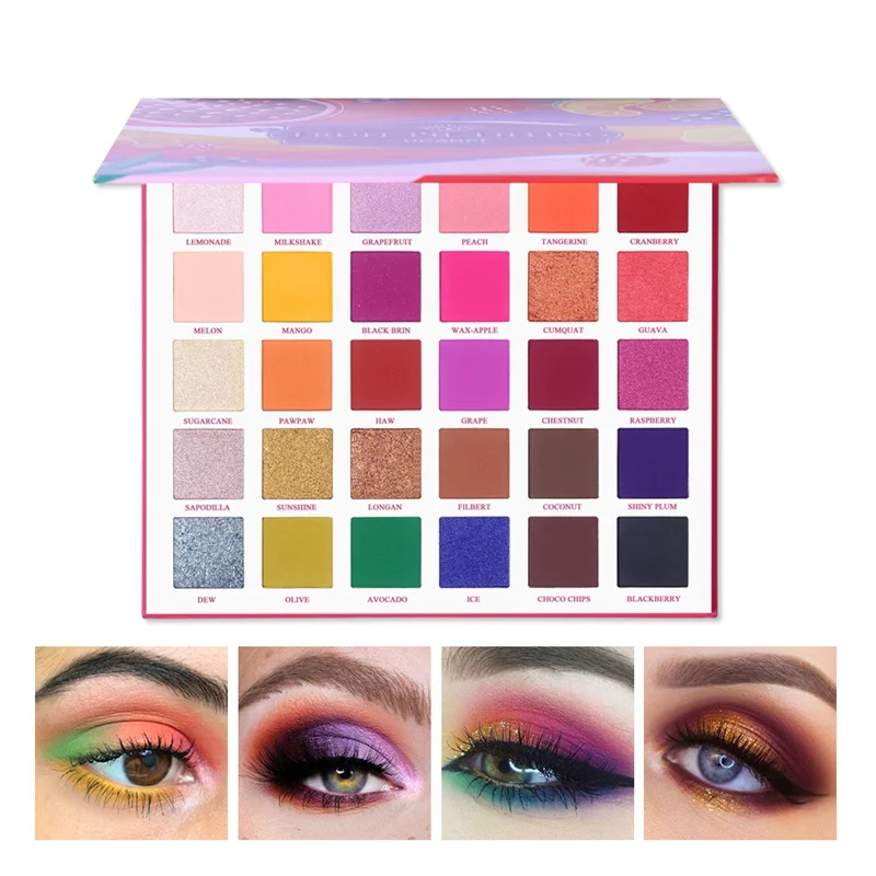 30 Colors Glitter Matte Powder Eye Shadow Long Lasting Waterproof Non Blooming Eyeshadow Palette Makeup