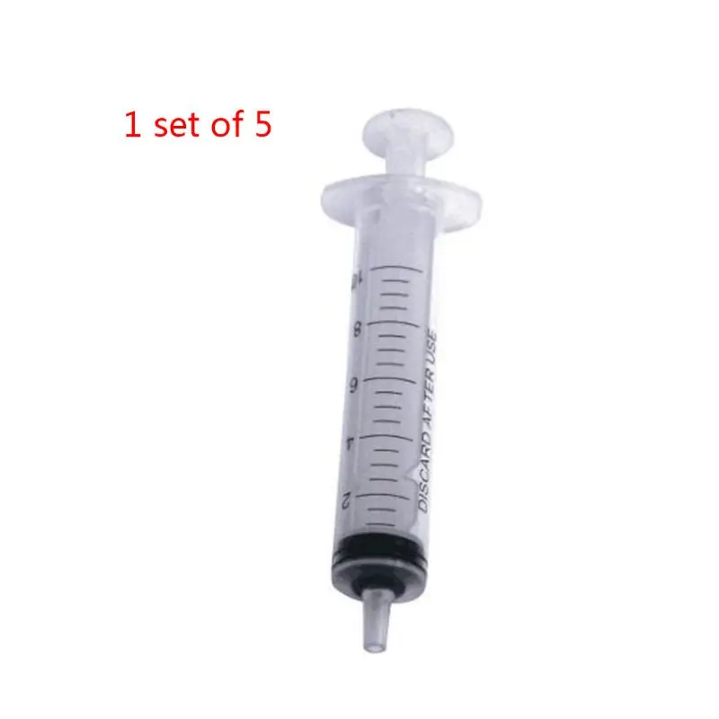 

5Pcs 10ml Plastic Syringe Measuring Nutrient Hydroponics Reusable Solute Mixture Garden Tool
