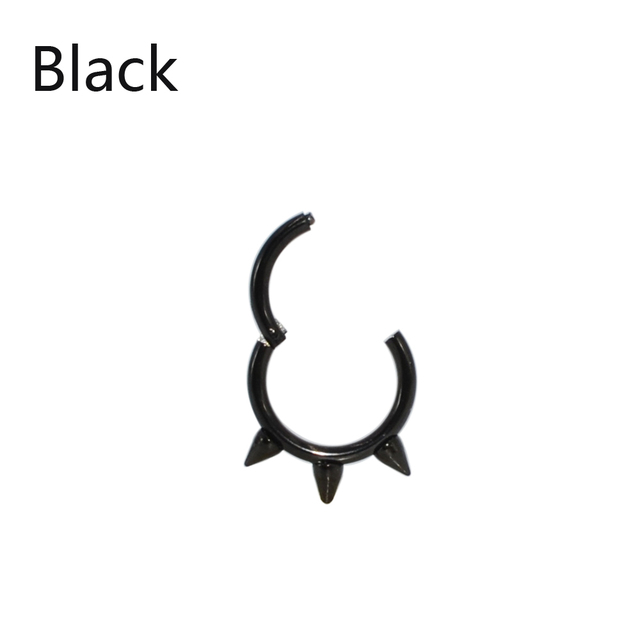 Cone Surgical Steel Septum Clicker Hoop Ring Nose Labret Ear Tragus Cartilage Daith Helix Earring Stud 16g Piercing Jewelry