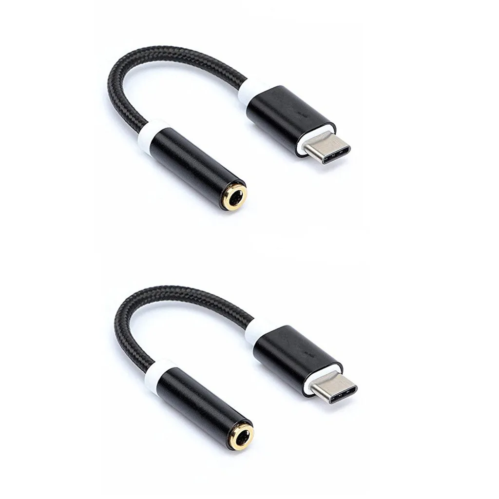 2 шт. USB C Тип до 3 5 мм гнездо для наушников аудио адаптер микрофонный кабель
