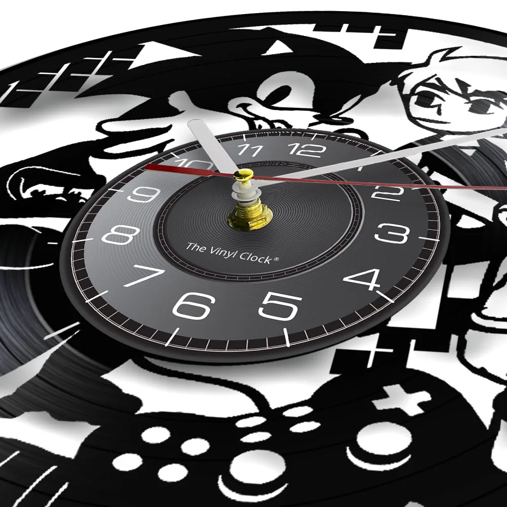 Reloj de pared retro de videojuegos personajes de bricolaje calcomanías de  arte de pared reloj de pared geeky nerdy gamer decoración de habitación –  Yaxa Costa Rica