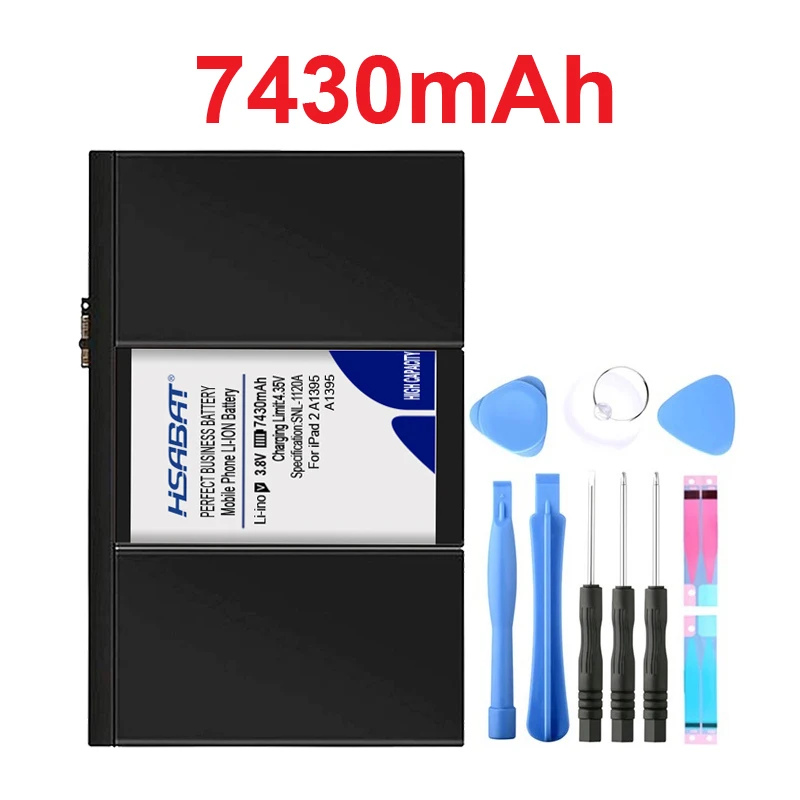 HSABAT 7430 мА/ч, A1395 Батарея-цифровой преобразователь для iPad 2 A1395 A1396 A1397 A1376 A1316