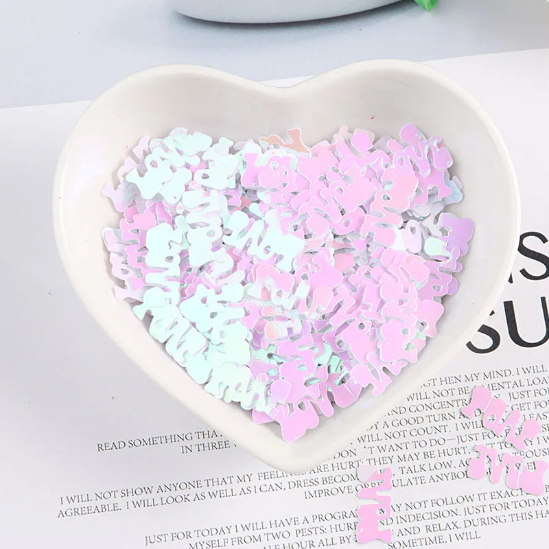 LC/Letter LOVE sequins/15 грамм блестки ПВХ плоские для DIY Изготовление карточек цветная коллекция - Цвет: 3