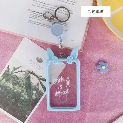 Blue Милый мультяшный выдвижной держатель для карт, медсестры, доктора, выставочный ключ, держатель для удостоверения личности, бейджа, школьные офисные принадлежности - Цвет: Blue