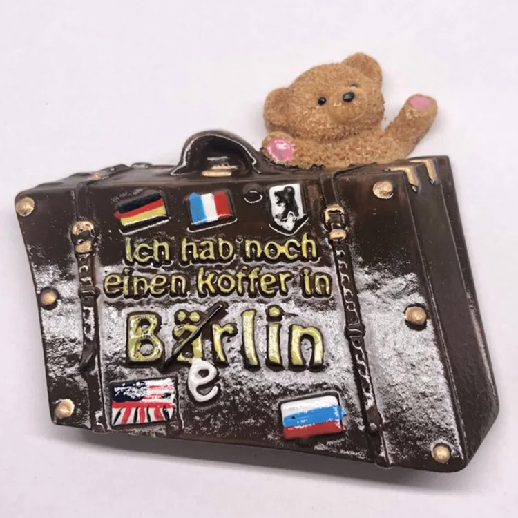 German Fridge Magnet Souvenir Tourist Scenery 3D Resin Refrigerator Iron Magnet Refrigerator Decoration Refrigerator Magnets - Цвет: 8
